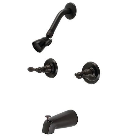 Kingston Brass KB245ACL Two-Handle Tub and Shower Faucet, Oil Rubbed Bronze KB245ACL